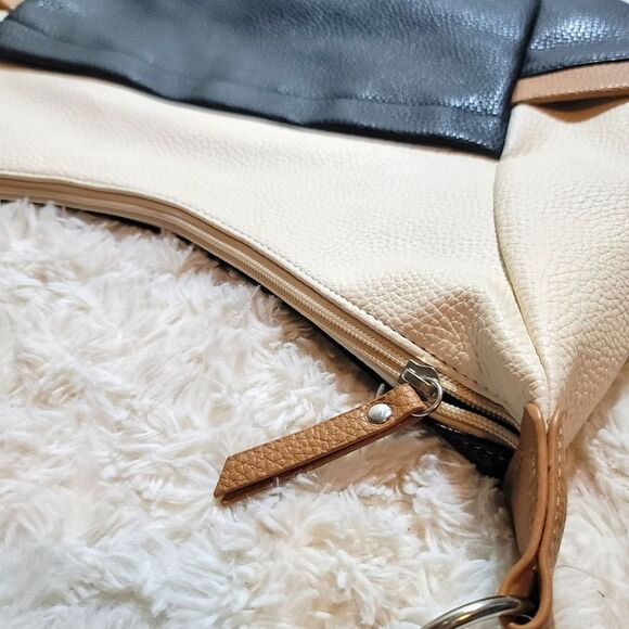 Nautica 'Port O Call' Color Block Brown/White/Cream Hobo Shoulder Bag - Picture 5 of 11